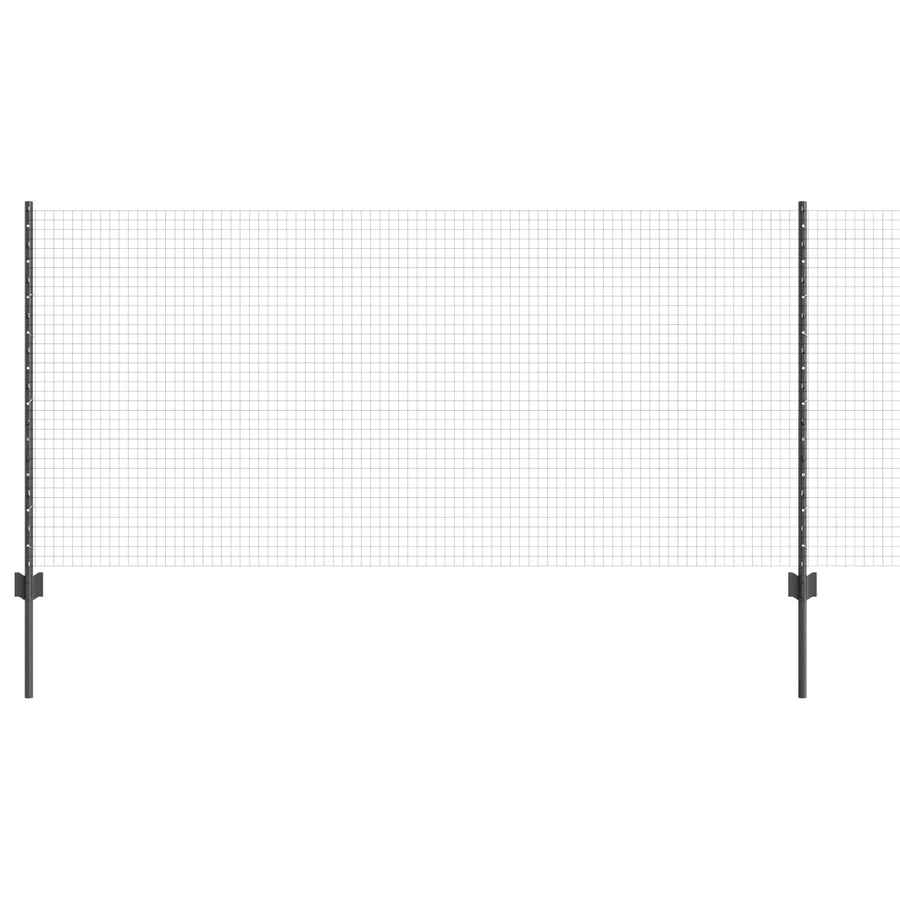 Tuinhek Set Set Van 2 Grijs Metaal 10 X 1 M Stevig Tuinhek