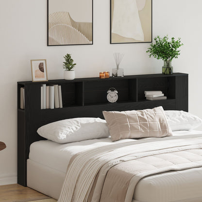 Hoofdeinde Kast 200X18,5X104,5 Cm Zwart eiken
