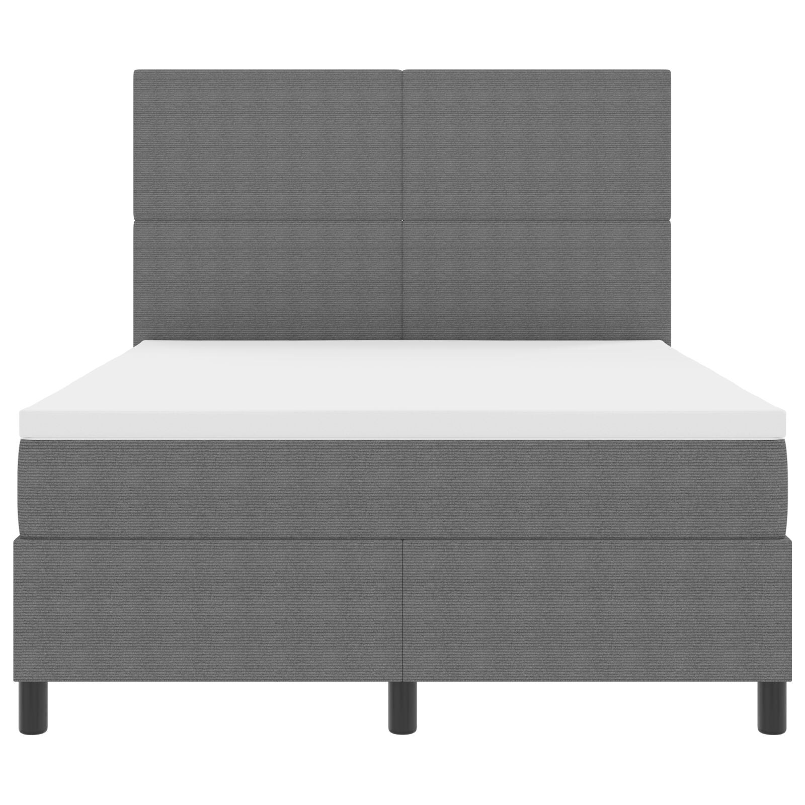 Boxspringbed Met Matras Lichtgrijs 140X200 Cm Corduroy Stof