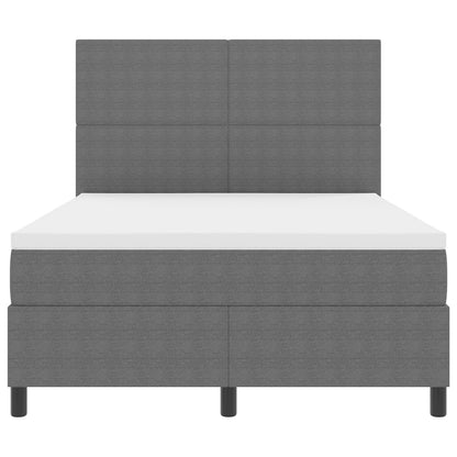 Boxspringbed Met Matras Lichtgrijs 140X200 Cm Corduroy Stof