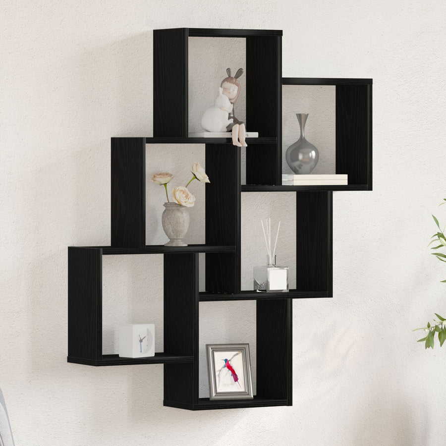 Wandkast Zwart Eiken 78X15X92 Cm Gemaakt Van Hout