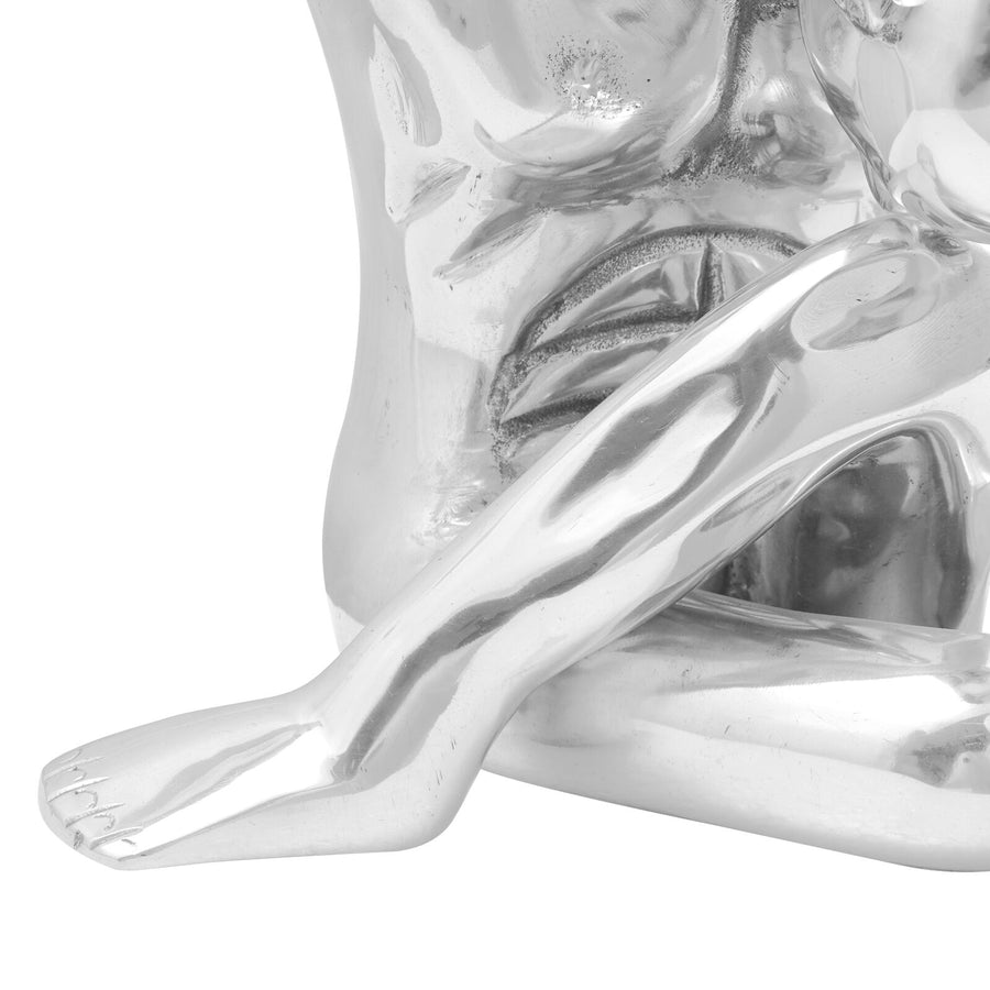 Beeldhouwwerk Zilver 91,5X32X33 Cm Aluminium Denker Grote denker