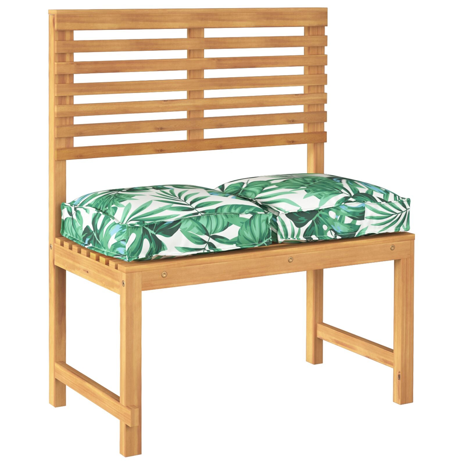 Buiten Kussen Set Van 2 Polyester 40 X 40 X 8 Cm Bladpatroon