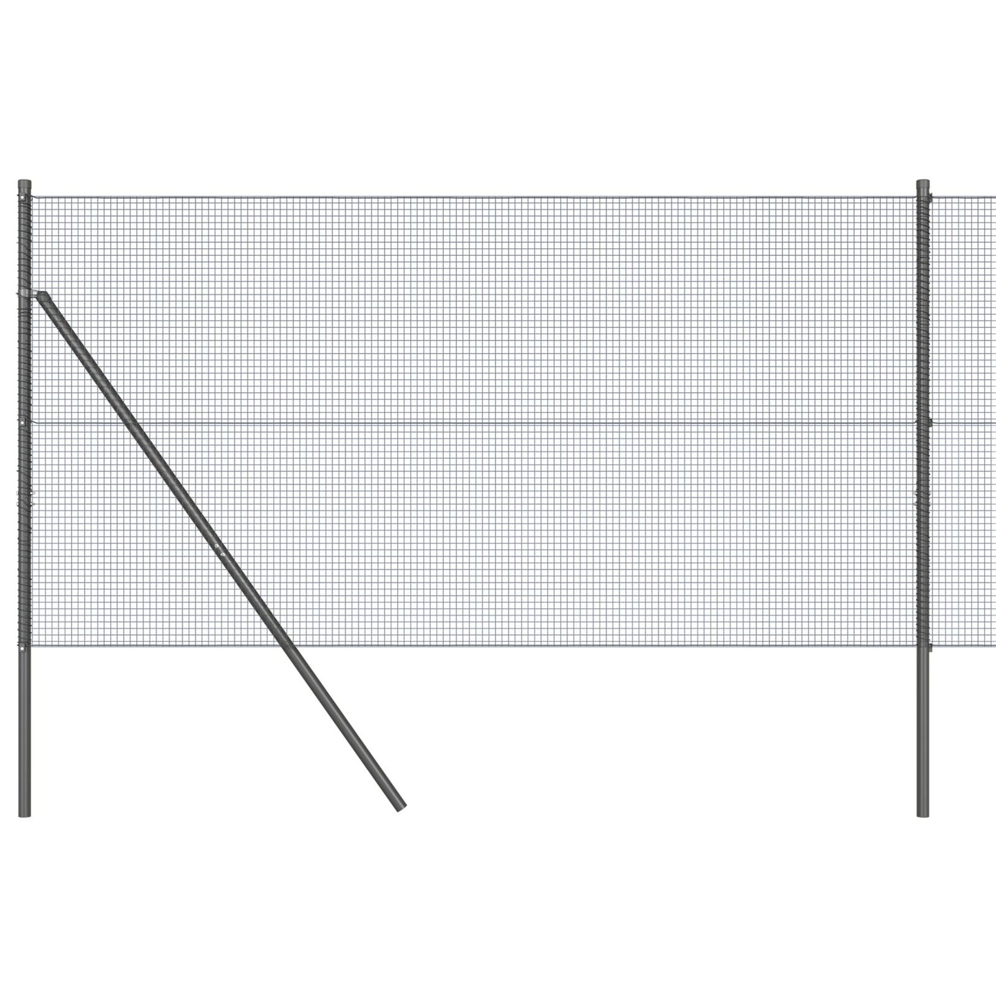 Gelast Draadhek Met 13 Palen Grijs 1.2X25 M Staal Gegalvaniseerd Staal