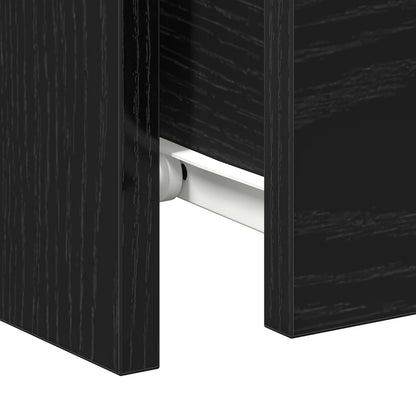 Nachtkastjes Met Lades 2 Stuks 30X30X40 Cm Zwart eiken