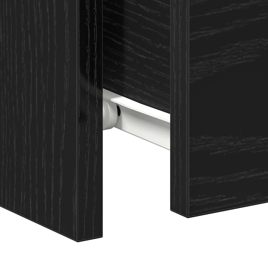 Nachtkastjes Met Lades 2 Stuks 30X30X40 Cm Zwart eiken