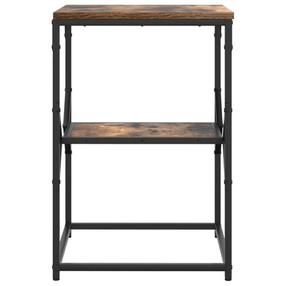 Salontafel Gerookt Eiken 41X40X60 Cm Geengineerd Hout Rook eiken