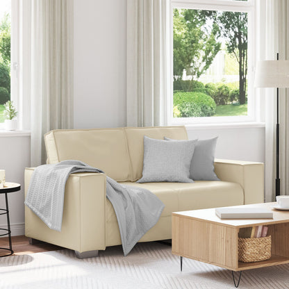 Loveseat Bank Kunstleer Crème 120 cm