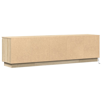 Tv-Meubel Met Led Sonoma Eik 180X38X49 Cm Gelaagd Hout Sonoma eiken