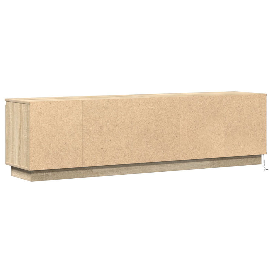Tv-Meubel Met Led Sonoma Eik 180X38X49 Cm Gelaagd Hout Sonoma eiken
