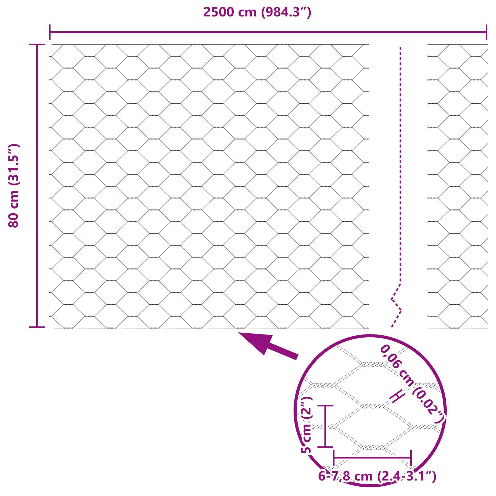 Hekpalen 11 Stuks U-Kanaal 80 Cm Gegalvaniseerd Staal,  Zeshoek Hek 0.8X25 M Gegalvaniseerd Staal