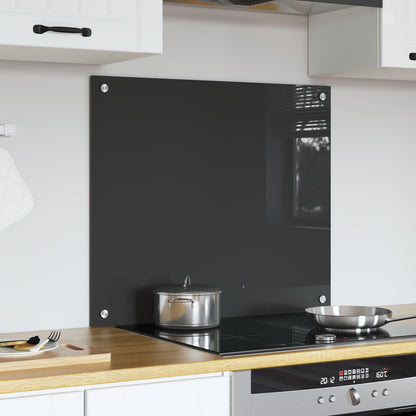 Keuken Achterwand 70X60X0,6 Cm Gelaagd Glas Donkergrijs 70 x 60 cm