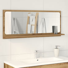 Badkamerspiegel Ambachtelijk Eikenhout 90X10,5X37 Cm Behandeld Hout