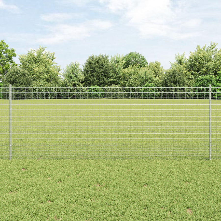 Gelaste Draadhek Met 44 U-Palen Zilver 0.8X100 M Staal