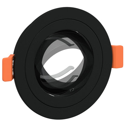 Ingebouwde Spotlights 24 Stuks Rond Gu10 Zwart Ø91 Mm