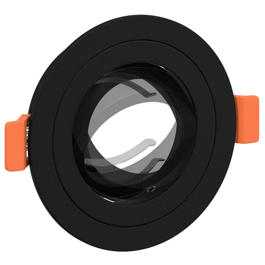 Ingebouwde Spotlights 24 Stuks Rond Gu10 Zwart Ø91 Mm