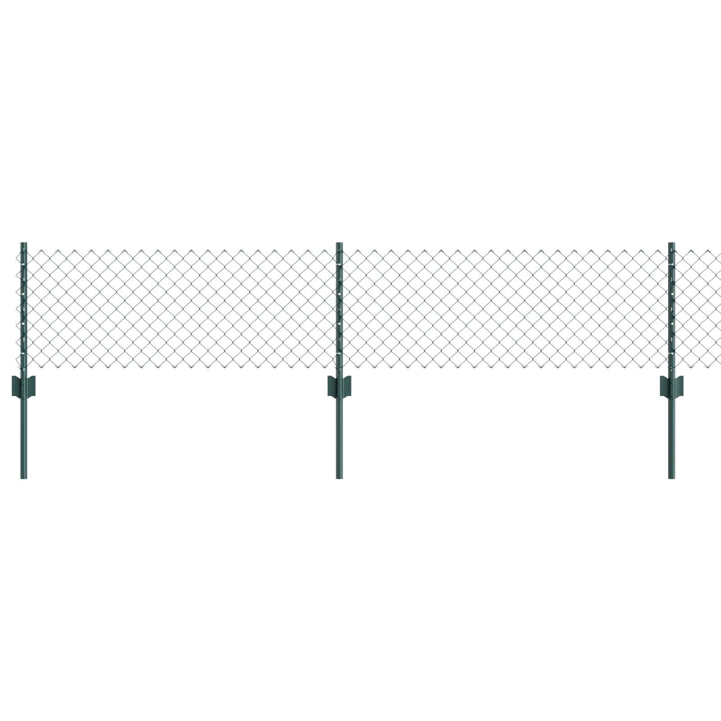 Kettenscherm Met 10 U Posts Groen 0.4X10 M Staal