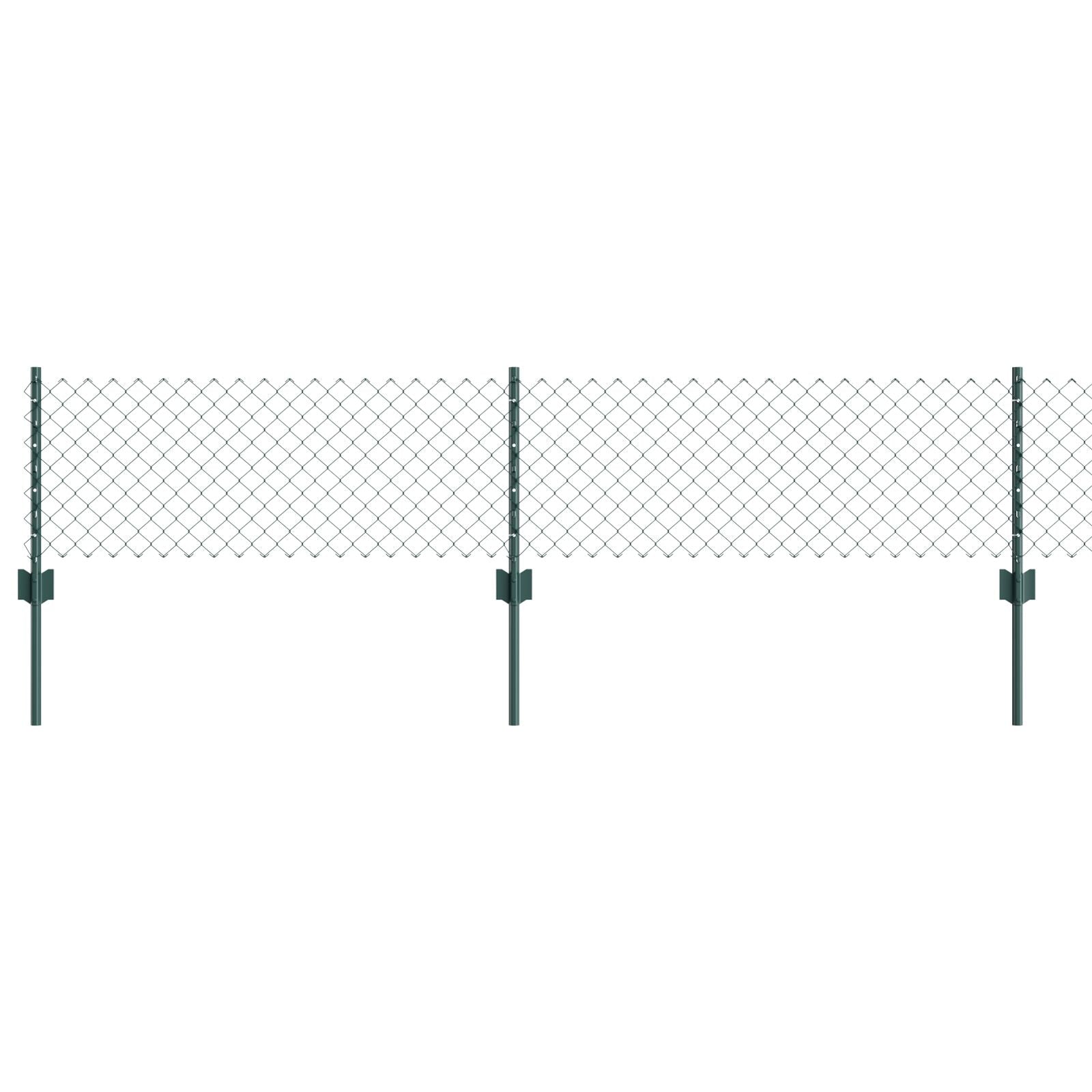 Kettenscherm Met 10 U Posts Groen 0.4X10 M Staal