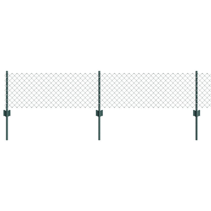 Kettenscherm Met 10 U Posts Groen 0.4X10 M Staal