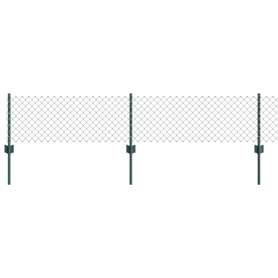 Kettenscherm Met 10 U Posts Groen 0.4X10 M Staal