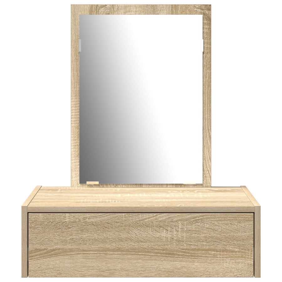 Wandgemonteerde Kaptafel 60 x 40 x 70 cm Sonoma eiken zonder LED