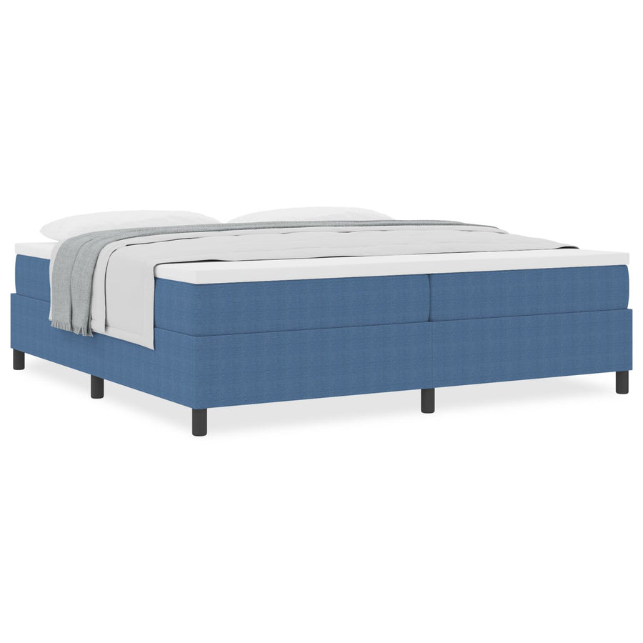 Boxspring Bed Met Matras Blauw 200X200 Cm Corduroy Stof