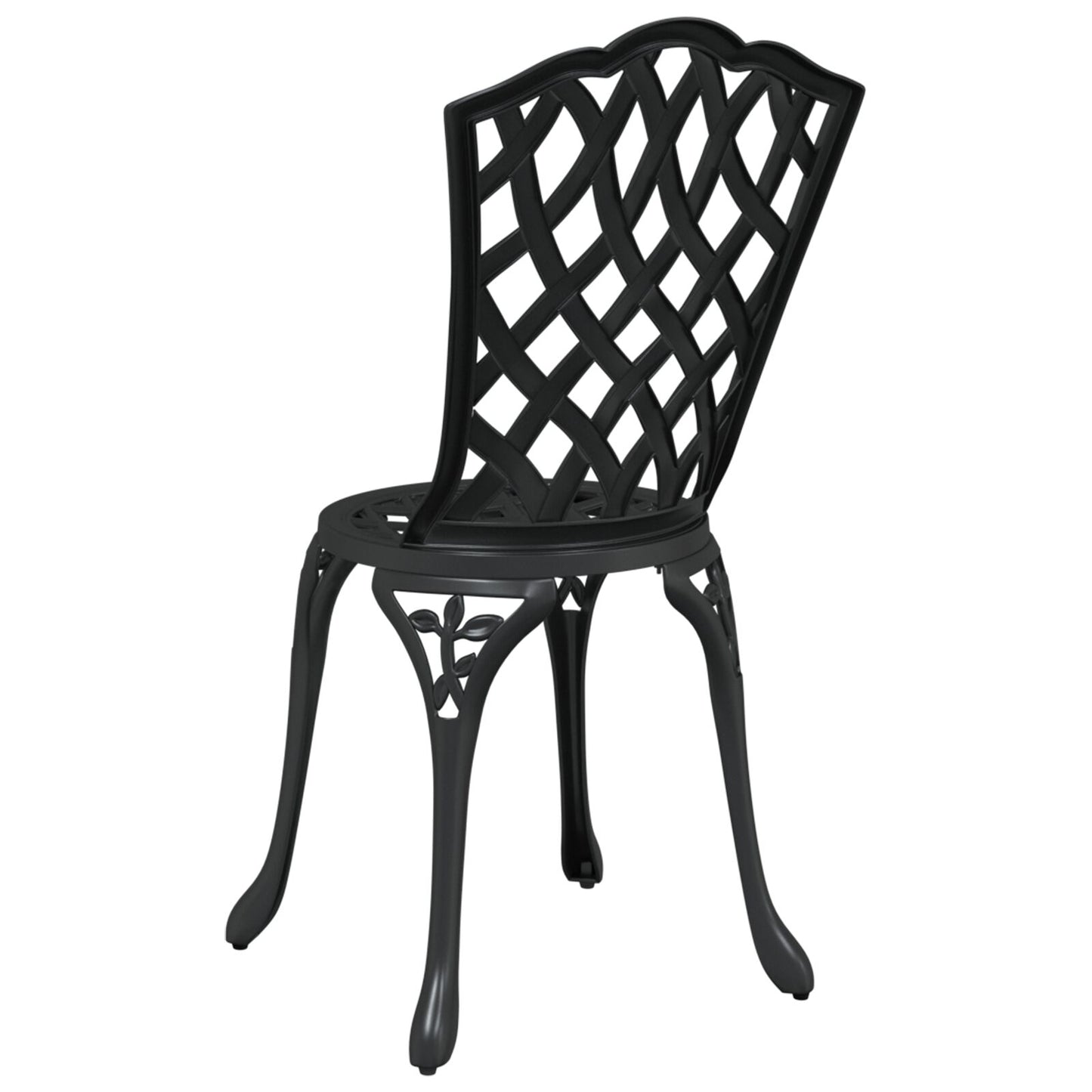 Tuinstoelen 2 Stuks Gietaluminium Zwart