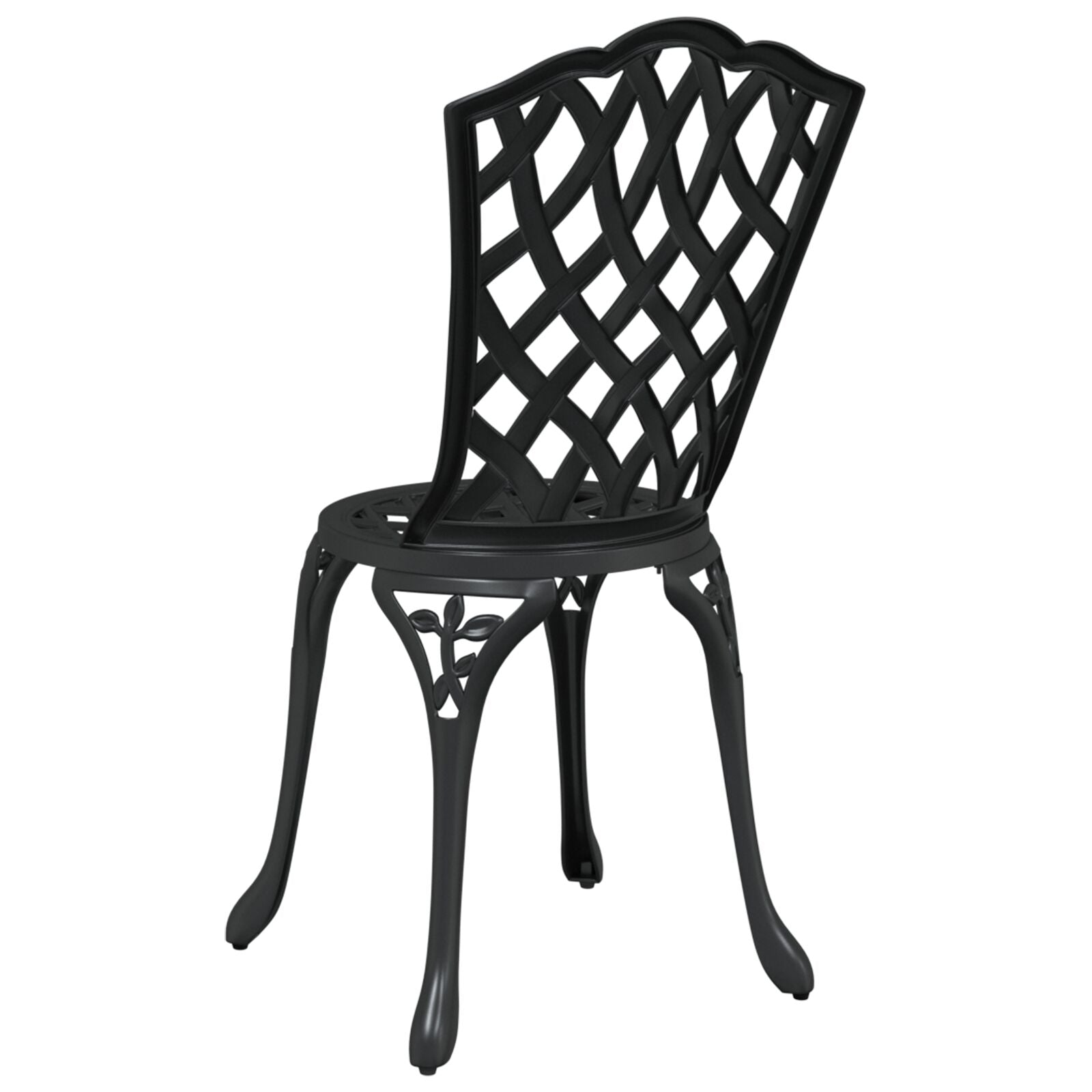 Tuinstoelen 2 Stuks Gietaluminium Zwart