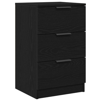 Nachtkastjes 2-Pack Zwart Eiken 40X65X65 Cm Gemaakt Van Bewerkt Hout