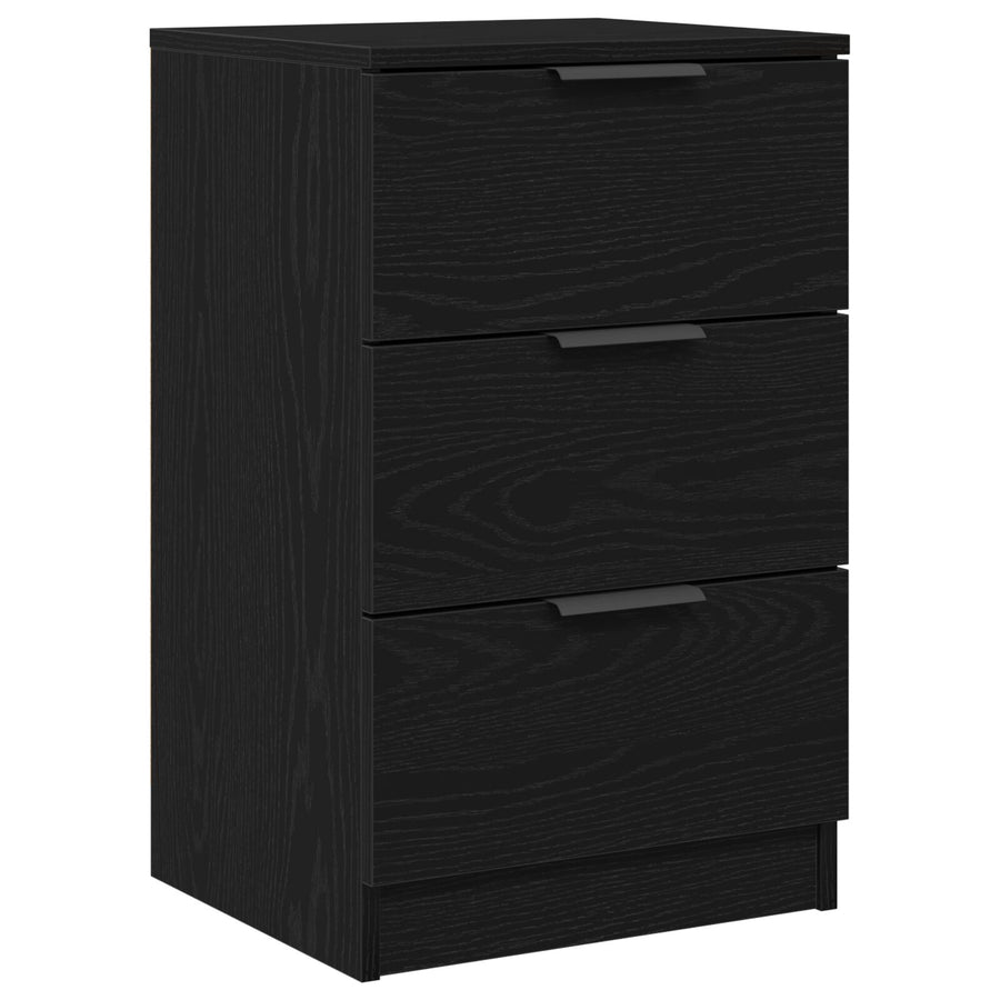 Nachtkastjes 2-Pack Zwart Eiken 40X65X65 Cm Gemaakt Van Bewerkt Hout