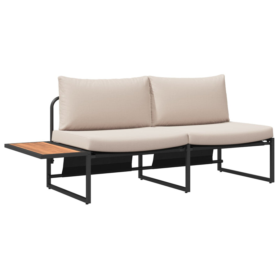 3-Delig Tuinsofa Set Met Taupe Kussens
