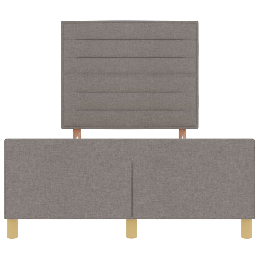 Bedframe In Taupe, 140X200 Cm Stof Crème