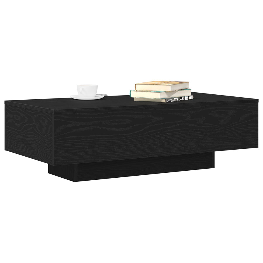 Salontafel Zwart Eiken 100X30X36,5 Cm Bewerkt Hout