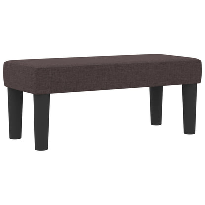 Boxspringbed Met Matras En Bankje Stof Donkerbruin 90 x 190 cm Knopgehemde