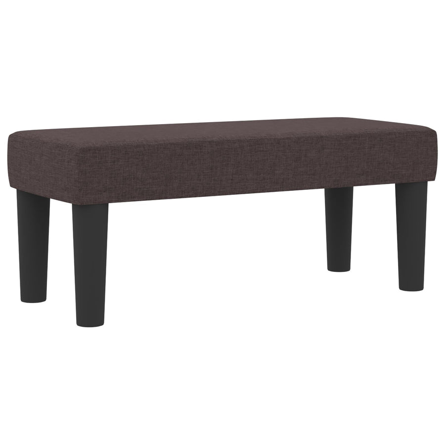 Boxspringbed Met Matras En Bankje Stof Donkerbruin 90 x 190 cm Knopgehemde