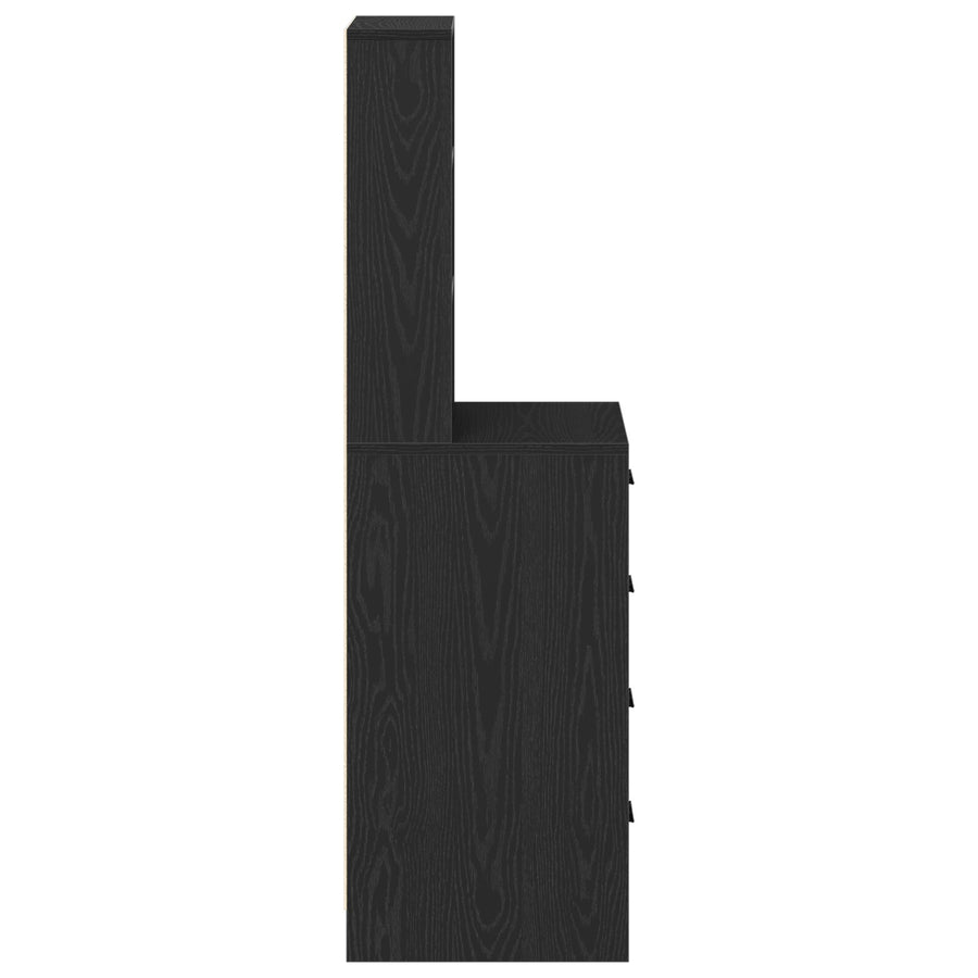 Highboard 40X41X135 Cm Geengineerd Hout Zwart eiken