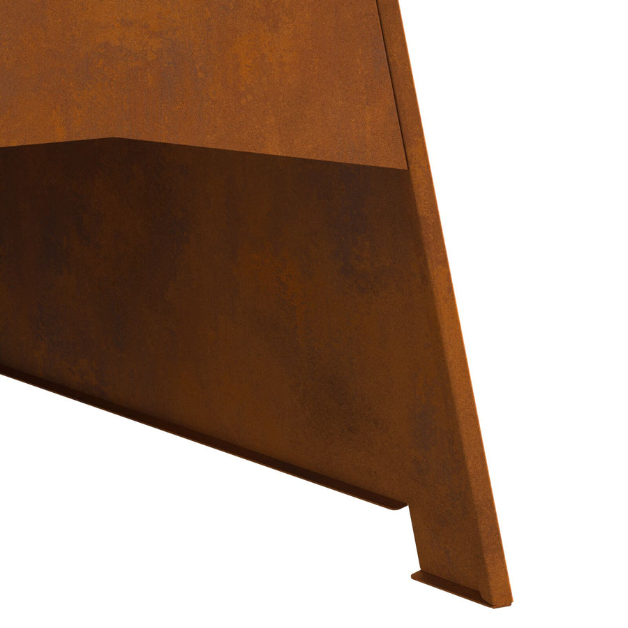 Vuurkorf Piramide 50X45X95 Cm Verweerd Staal Verweerd staal/Bruin