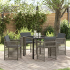 Tuinset poly rattan 4 personen grijs