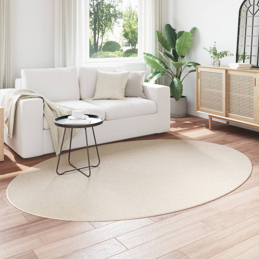 Tapijt 'Huarte' Ovaal Beige 160 x 230 cm