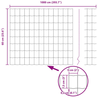 Euro Schutting Set Set Van 2 Gegalvaniseerd Staal 10 X 0.6 M