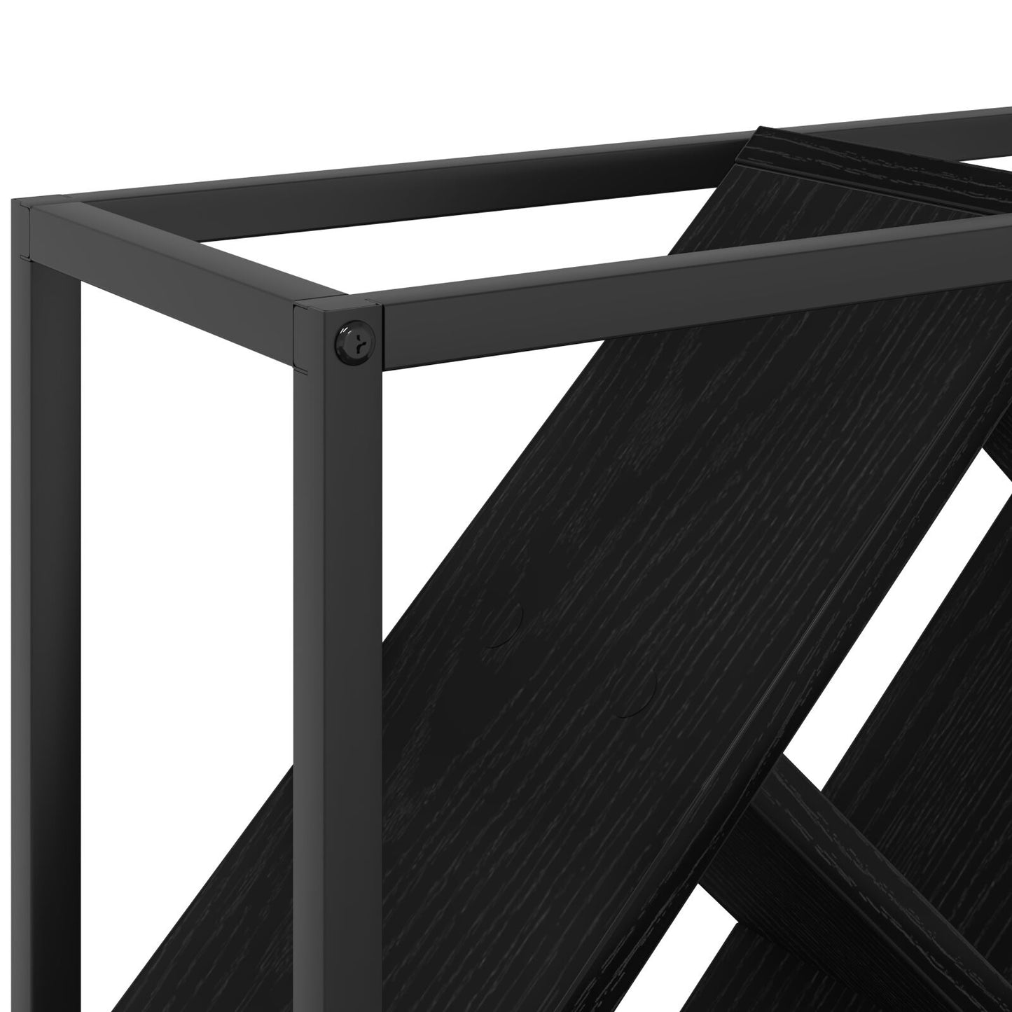Wijnrekken Bewerkt Hout Medium Rechthoekig Modern Zwart eiken