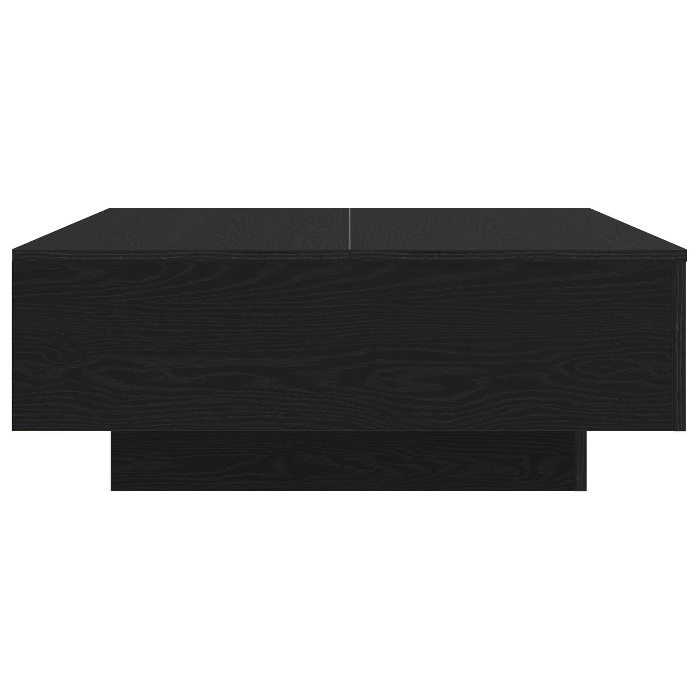 Salontafel Met Led-Verlichting Zwarte Eik 80X80X31 Cm