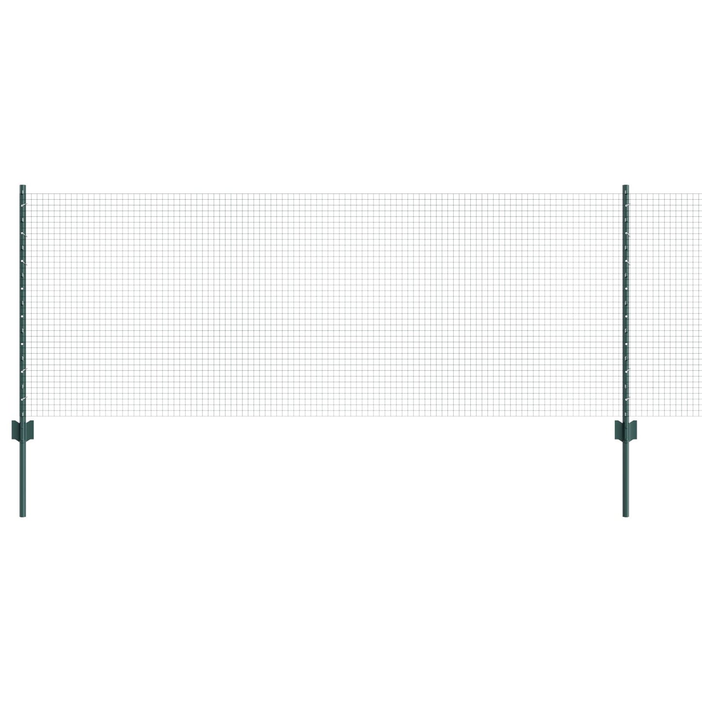 Gelaste Draadhek Met 5 U-Palen Groen 0.8X10 M Staal