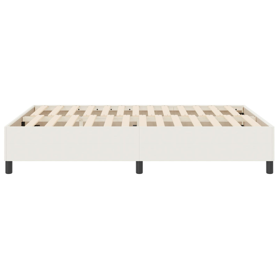 Boxspringbed Corduroy Stof Crème 160 x 200 cm