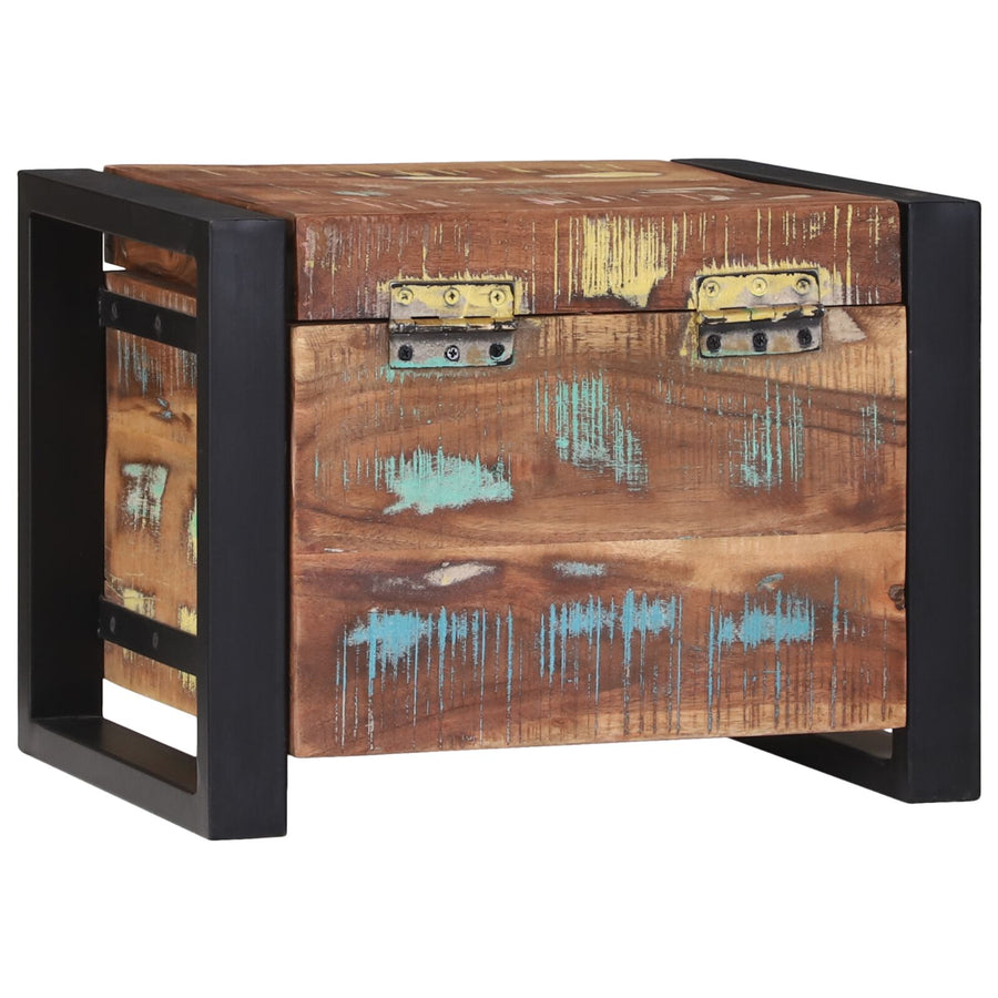 Opbergkasten 40X30X30Cm En Metaal 40 x 30 x 30 cm Massief gerecycled hout