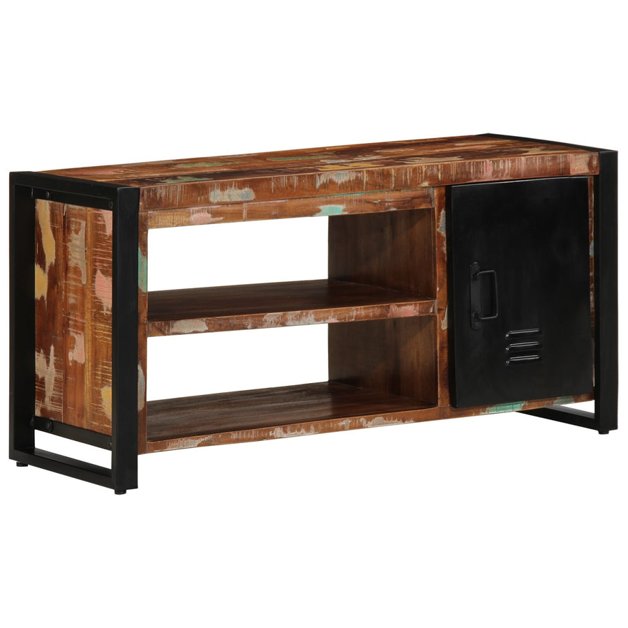 Schoenbank Meerkleurig 100X40X50 Cm Massief Gerecycled Hout