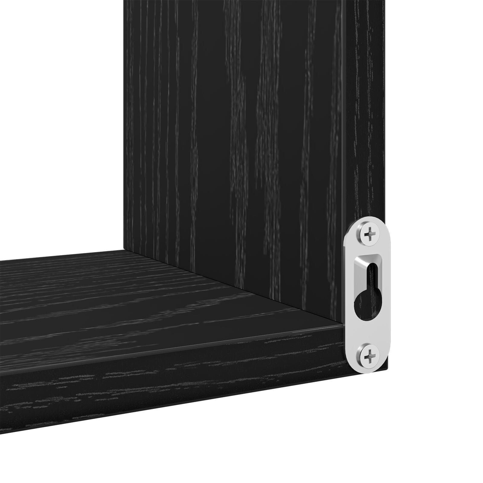 Muur Hoekplank Zwart Eiken 40X40X49,5 Cm Geperst Hout