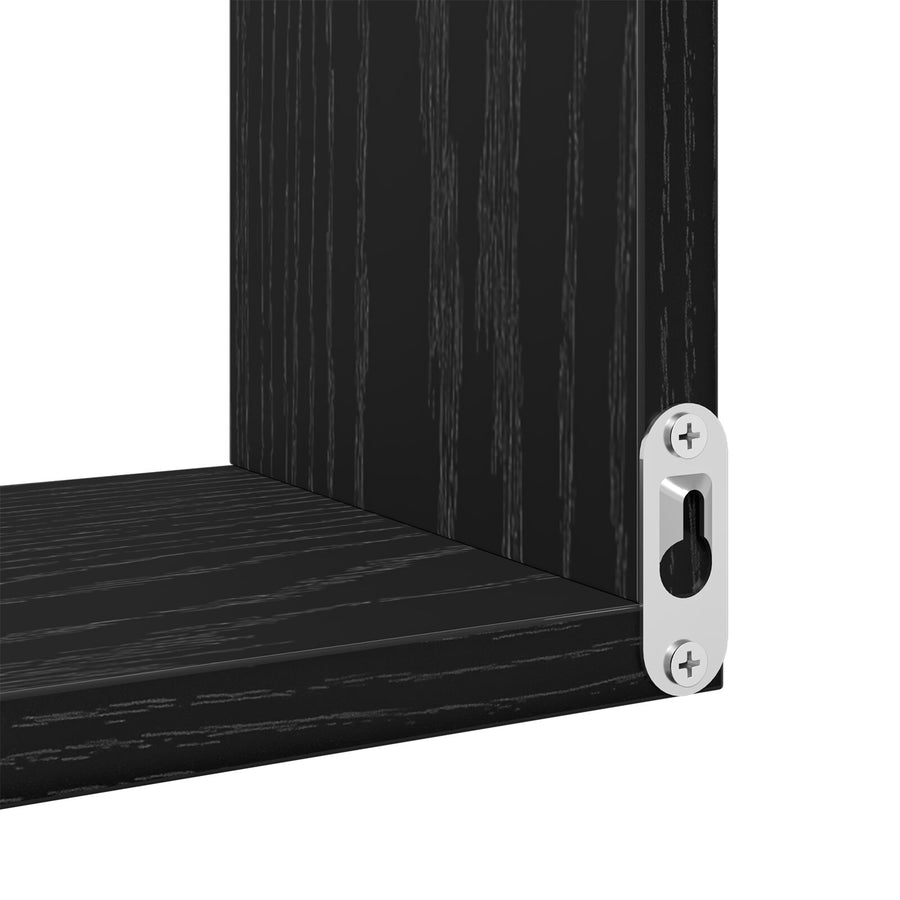 Muur Hoekplank Zwart Eiken 40X40X49,5 Cm Geperst Hout