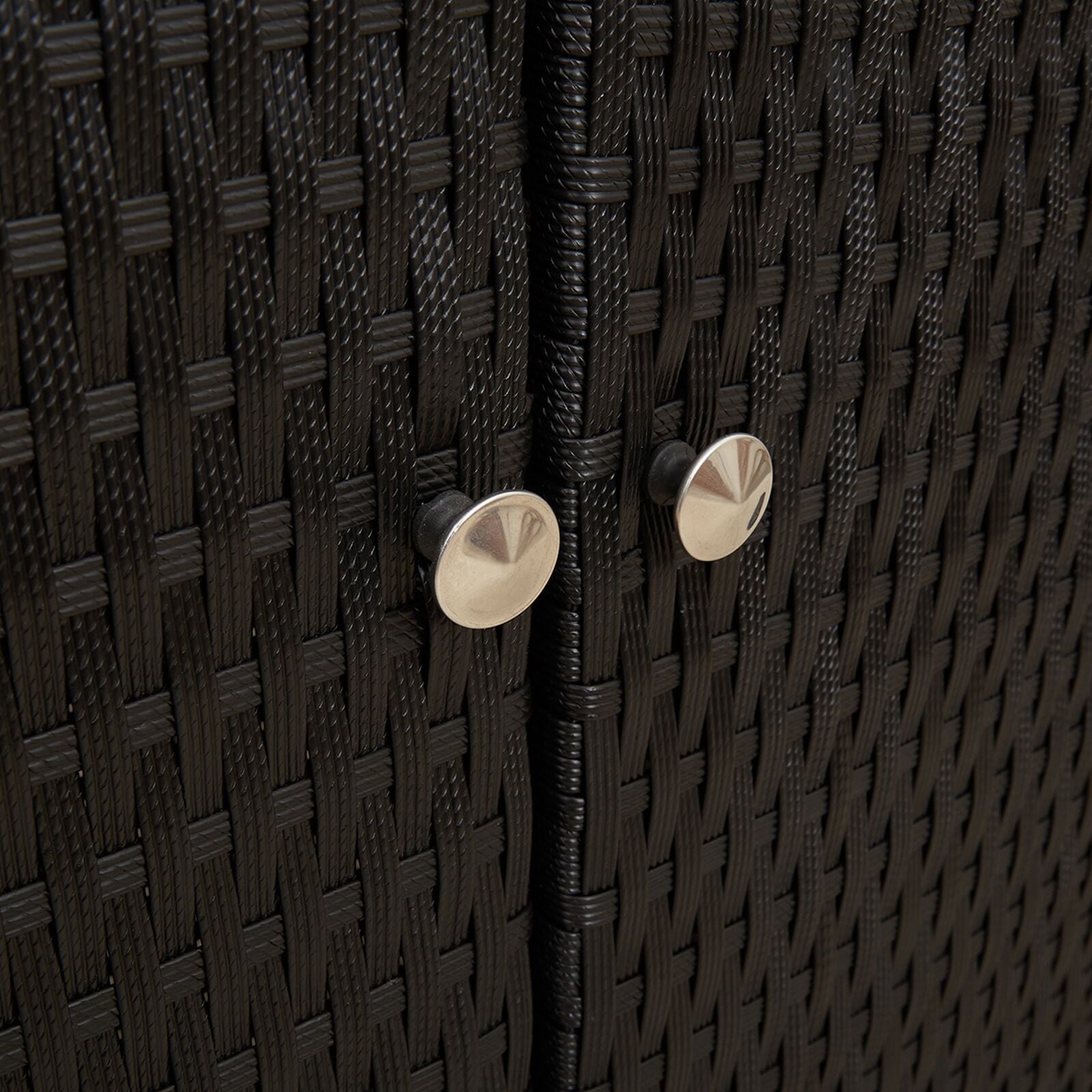 Opbergkast 100X36X102 Cm Riet Zwart