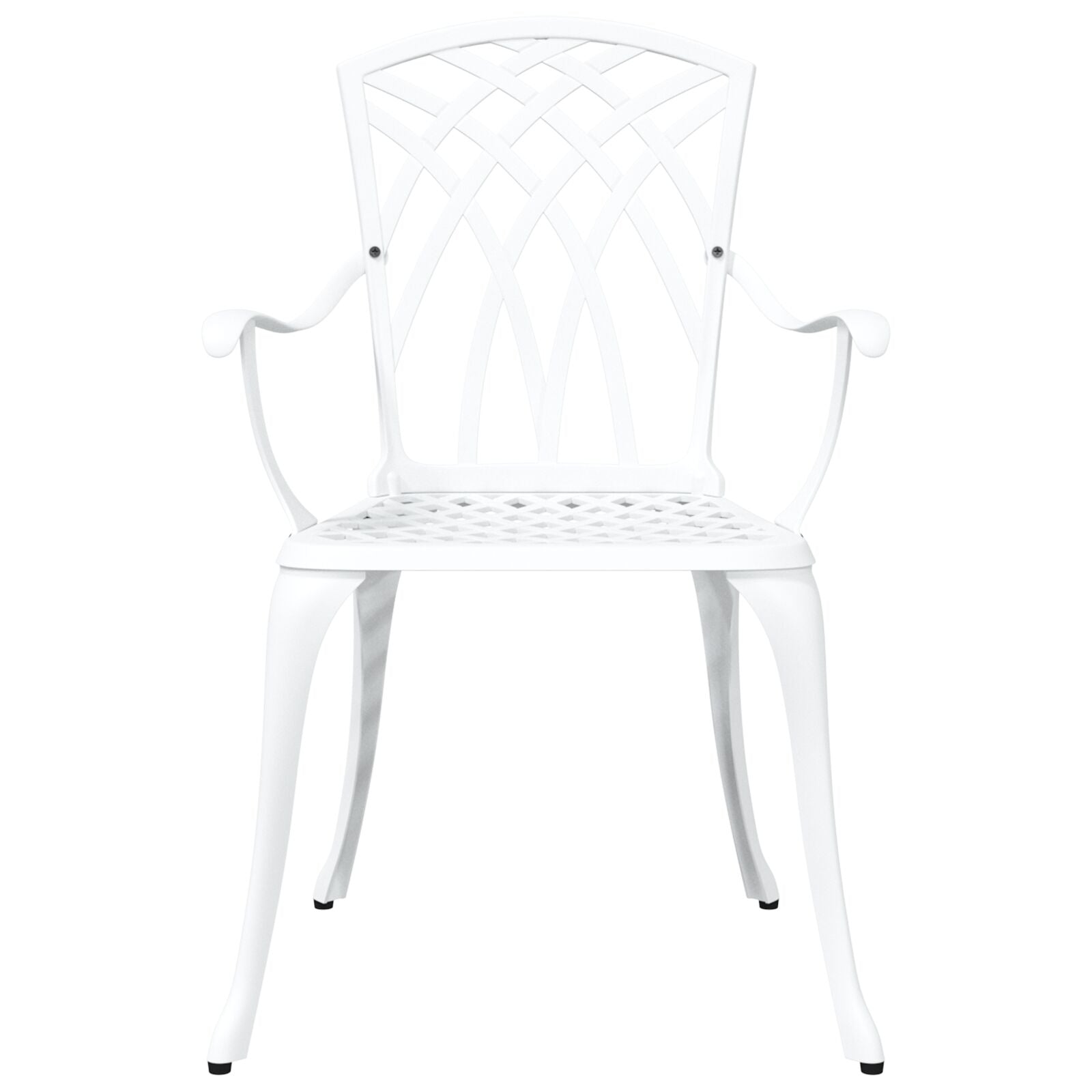 Tuinstoelen 2 Stuks Gietaluminium Wit